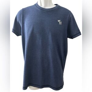 ABERCROMBIE & FITCH Men’s Blue Muscle Fit  T-Shirt Moose Logo Size XL